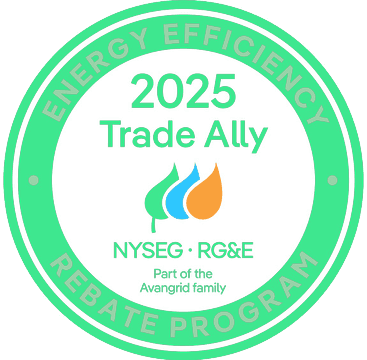 NYSEG and RG&E 2025 Energy Efficiency Rebate Program Trade Ally badge